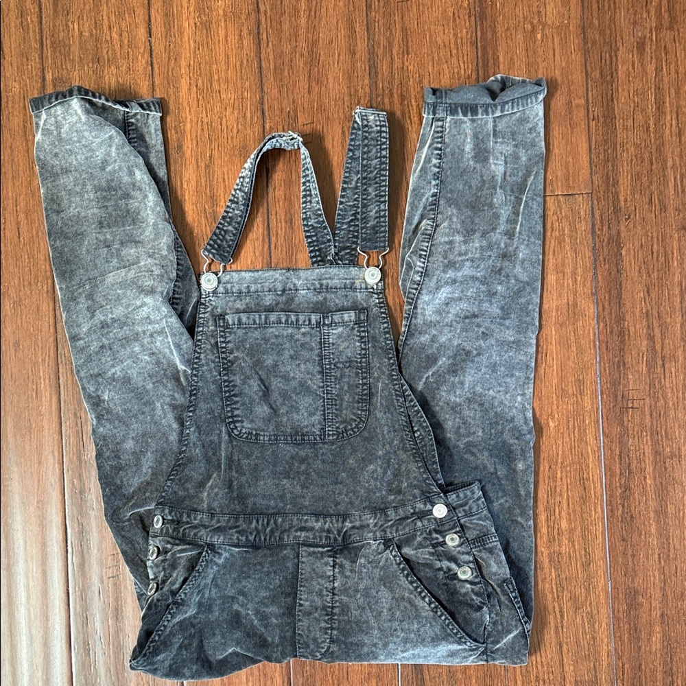 American Eagle Outfitters Charcoal Denim Overalls
